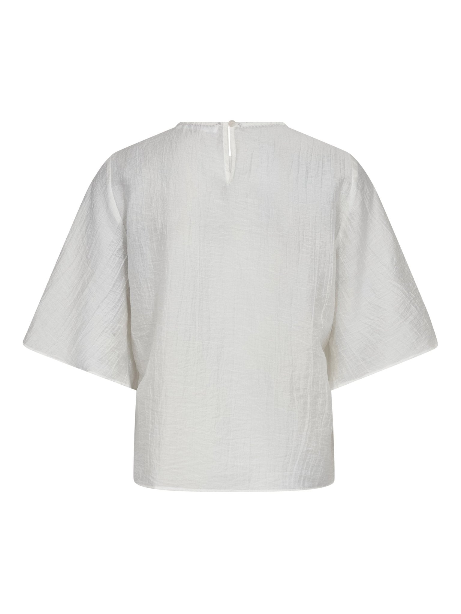 ConnyCC Drape SS Blouse - White - Co'couture