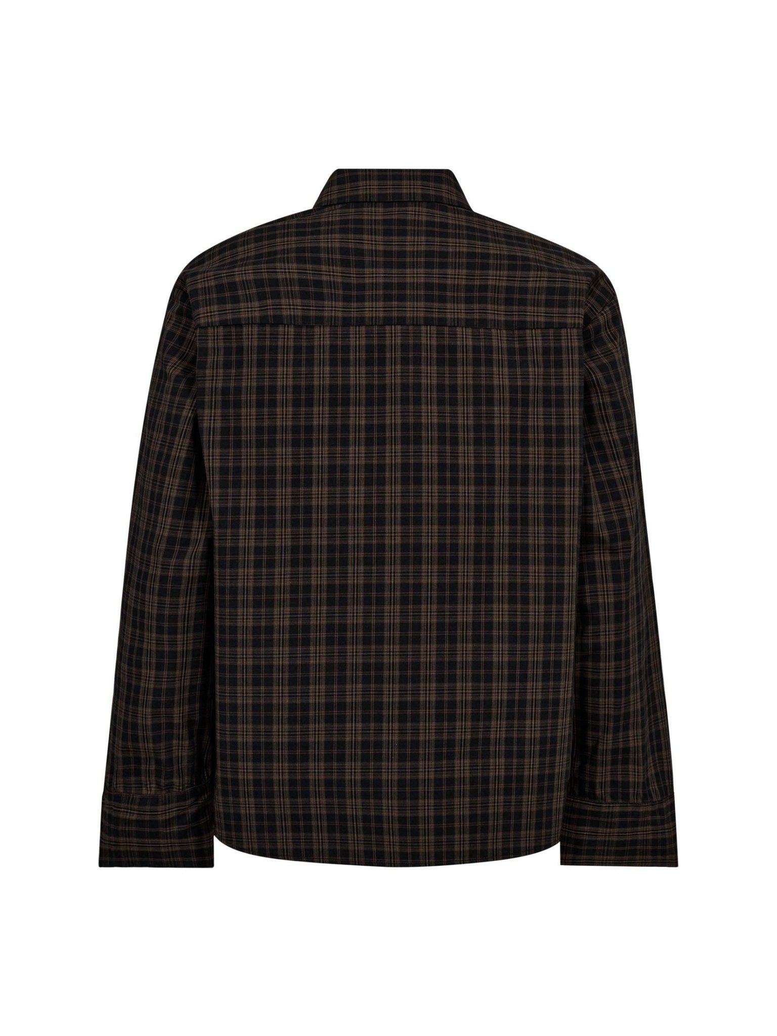 CoraCC Check Frill Shirt - Black - Co'couture