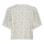 DiemCC Dot SS V - Shirt - OffWhite - Black - Co'couture