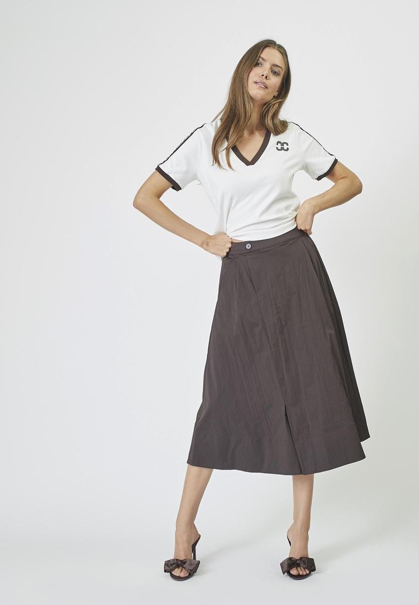 EdgeCC Stripe V - Tee - OffWhite Mocca - Co'couture