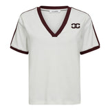 EdgeCC Stripe V - Tee - OffWhite WineRed - Co'couture