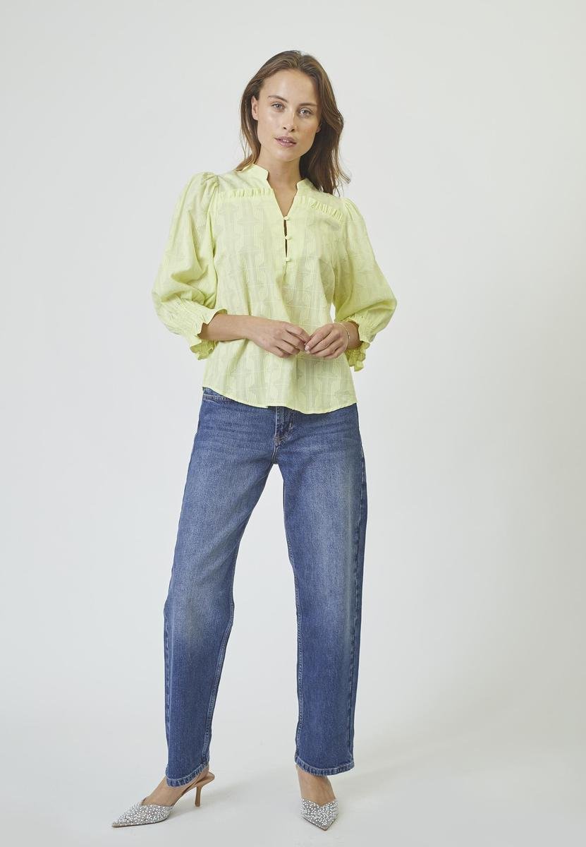 EmmaCC Frill SS Blouse - Citrus - Co'couture