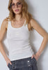 GrannyCC Rib Solid Emb Tank - White