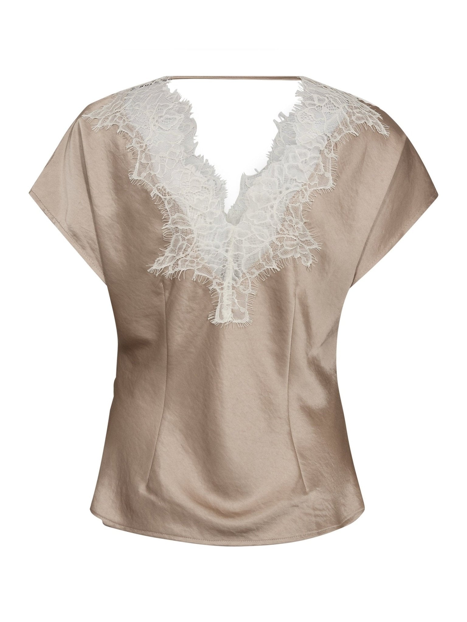 IdunCC Lace SS Blouse - Bisquit - Co'couture