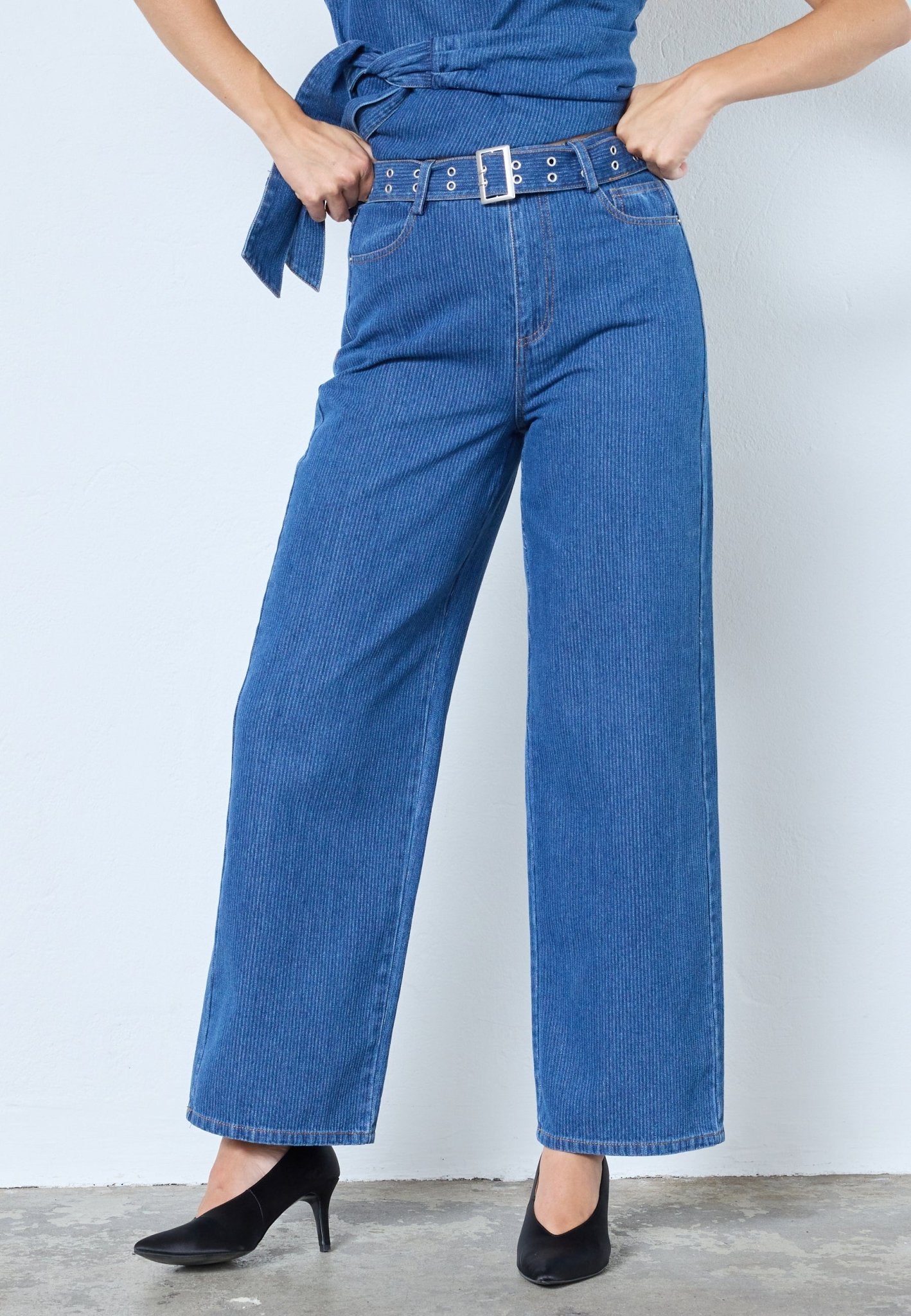 KimmyCC Belt Jeans - Dark Denim - Co'couture