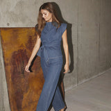 KimmyCC Pleat Top - Dark Denim - Co'couture