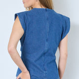 KimmyCC Pleat Top - Dark Denim - Co'couture