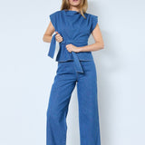 KimmyCC Pleat Top - Dark Denim - Co'couture