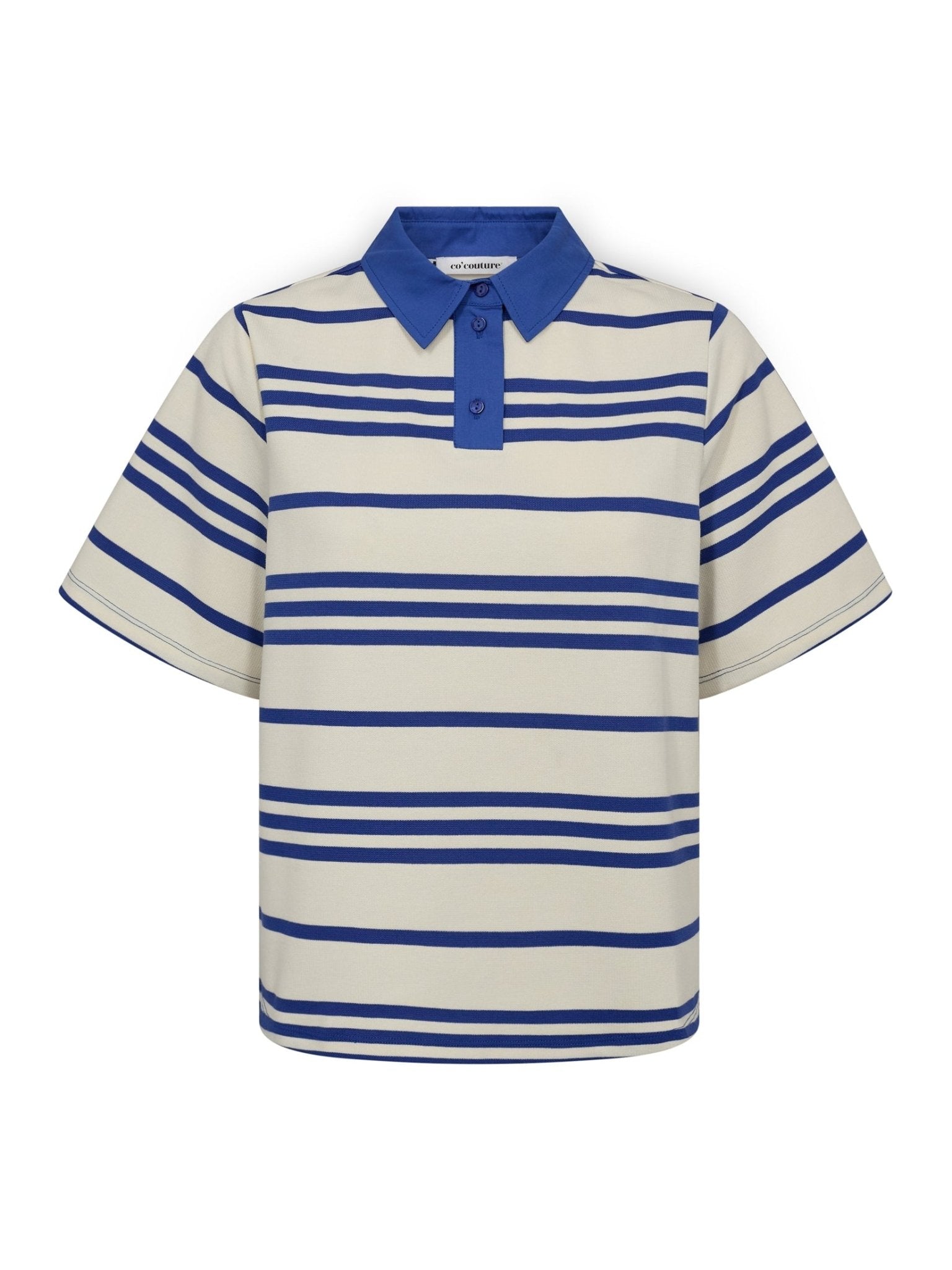LennonCC Stripe Polo Tee - New Blue - Co'couture