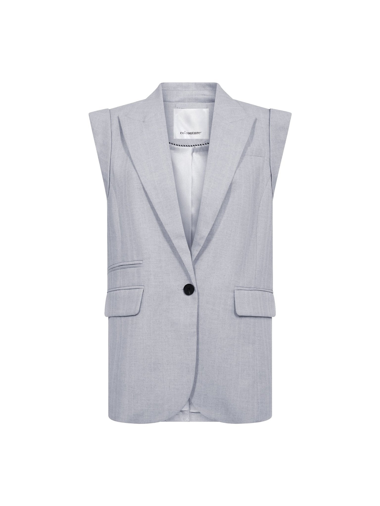 LisaCC Linen Wing Vest - Light blue - Co'couture