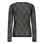 MarcyCC Mesh O - blouse - Black - Co'couture