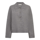 MilaCC Polo Knit - Grey Melange - Co'couture