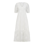 NayaCC Anglaise Pleat Dress - White - Co'couture