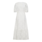 NayaCC Anglaise Pleat Dress - White - Co'couture