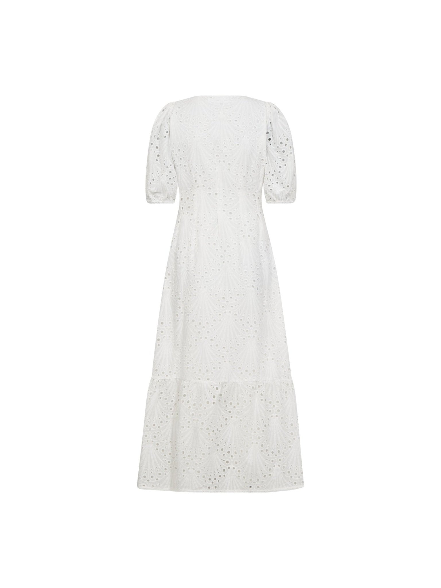 NayaCC Anglaise Pleat Dress - White - Co'couture