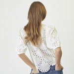 NayaCC Anglaise SS Shirt - White - Co'couture