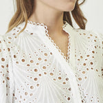 NayaCC Anglaise SS Shirt - White - Co'couture