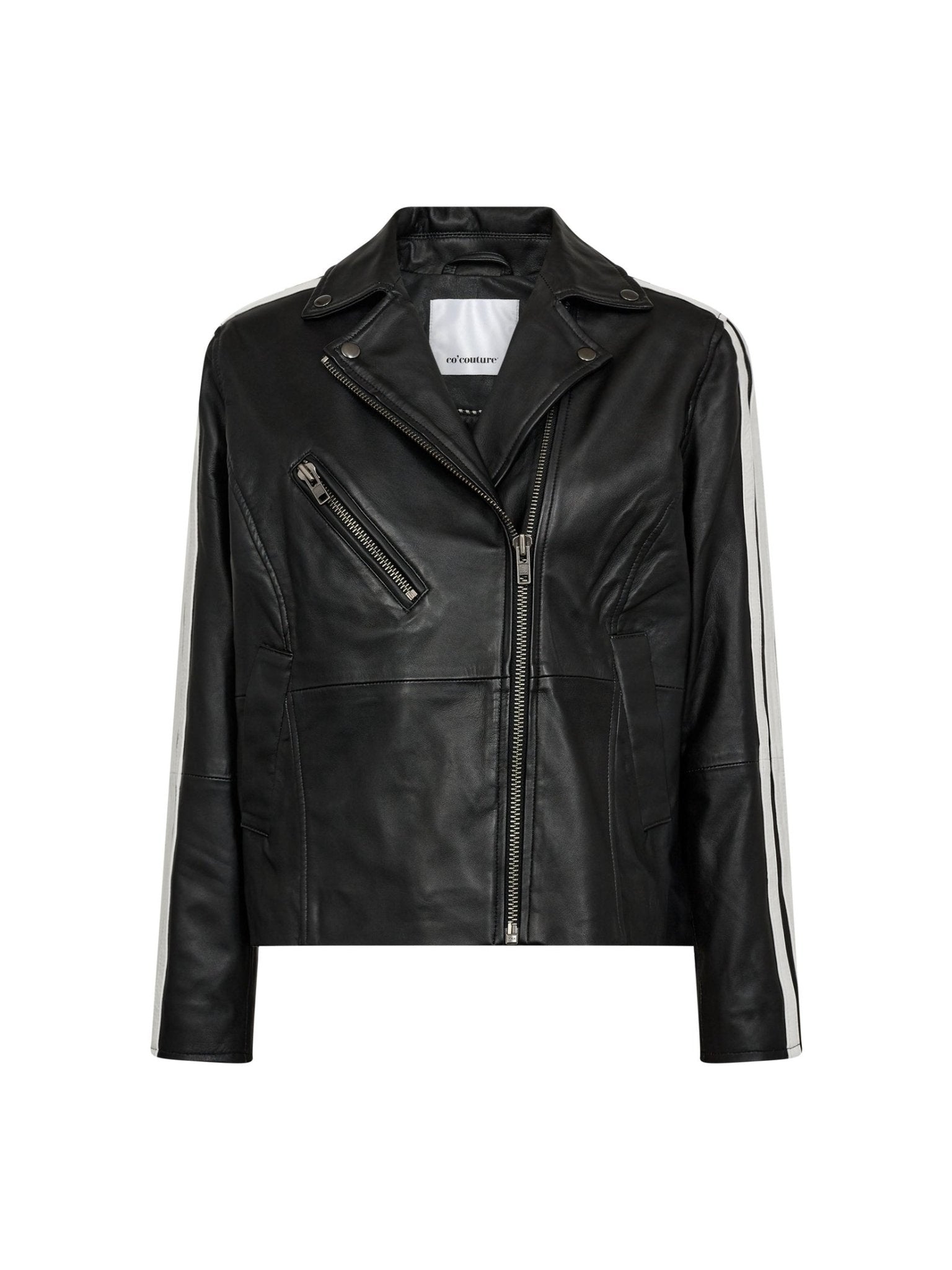 PhoebeCC Leather Race Jacket - Black - Co'couture