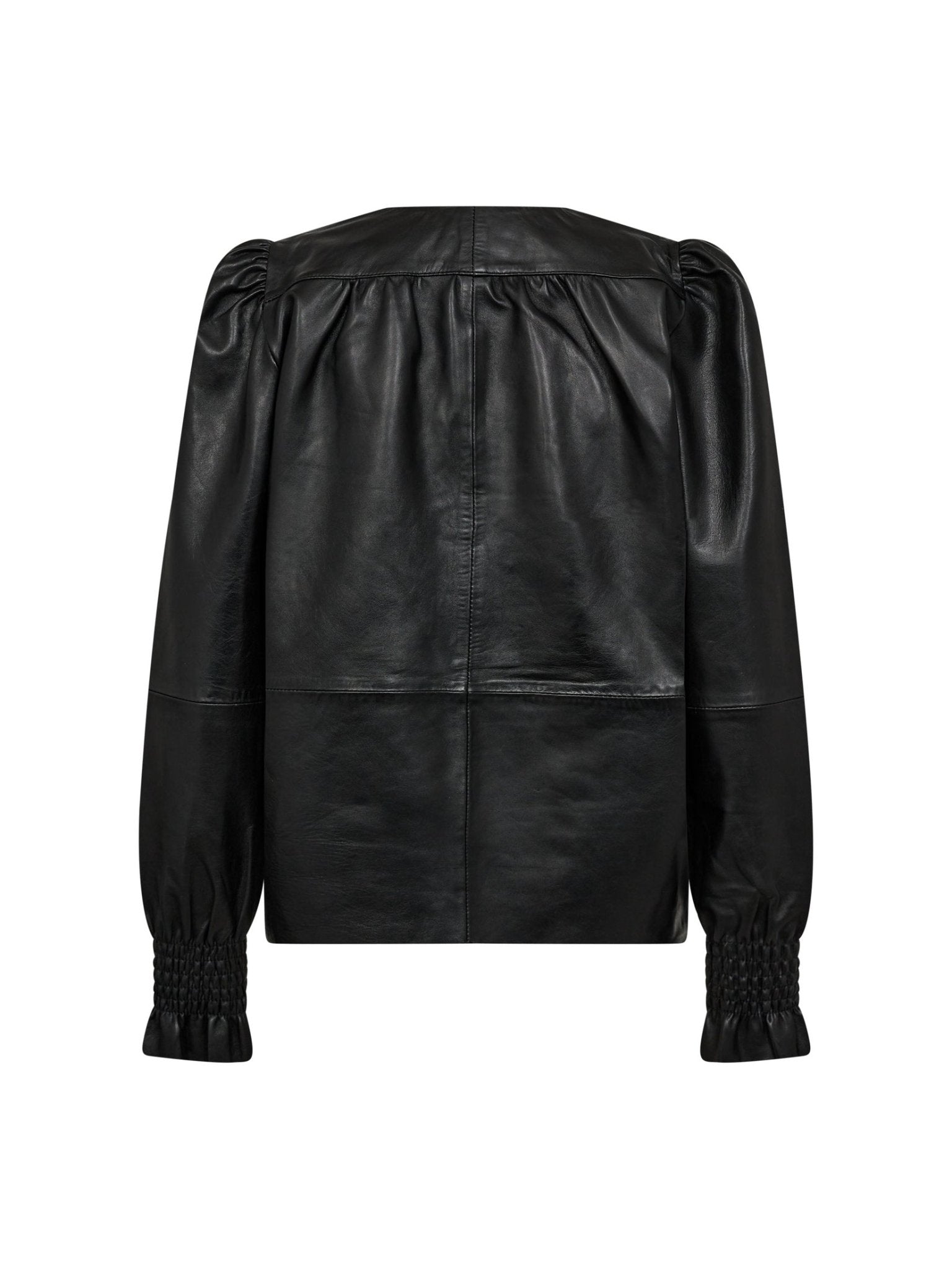 PhoebeCC Leather V - Blouse - Black - Co'couture