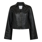 PhoebeCC Leather Zip V - Shirt - Black - Co'couture