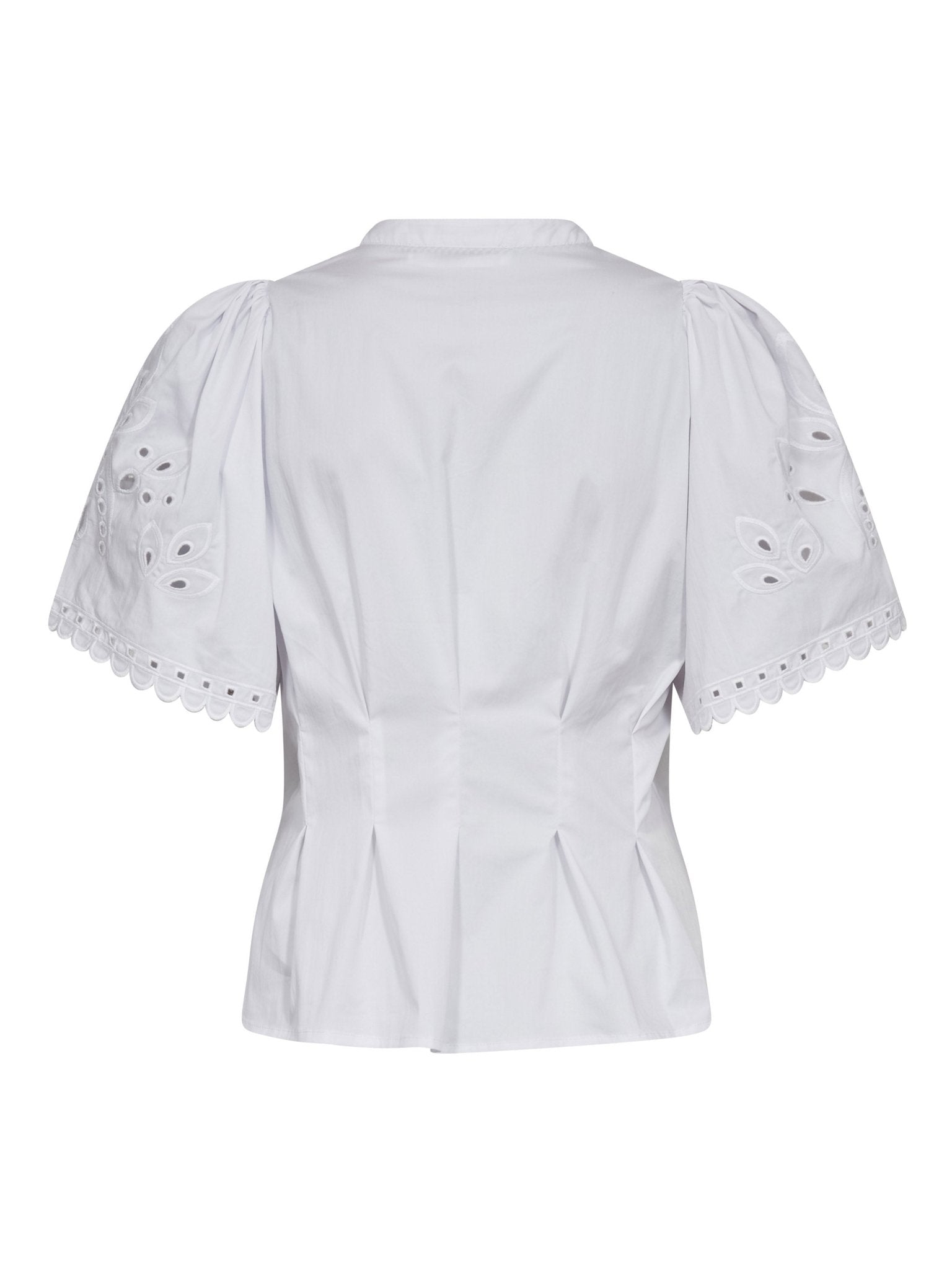 PoppyCC Emb SS V - Shirt - White - Co'couture
