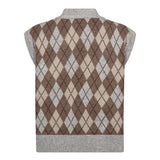 RowCC Check Vest - Walnut - Co'couture