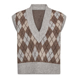 RowCC Check Vest - Walnut - Co'couture