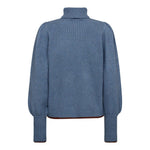 RowCC Puff Rib Roll Neck - Blue - Co'couture