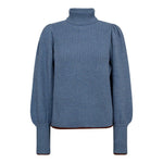 RowCC Puff Rib Roll Neck - Blue - Co'couture
