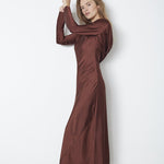 SafiraCC Waterfall Back Dress - Dark Brown - Co'couture