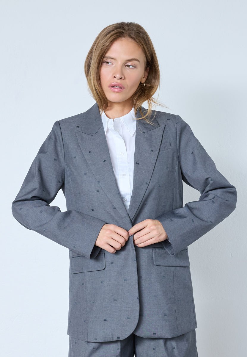 SagaCC Single Blazer - Mid Grey - Co'couture