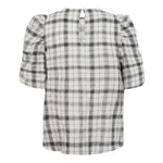 SallyCC Check SS Blouse - Off white - Co'couture