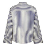 SamsonCC Stripe Frill Shirt - Navy - Co'couture