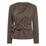 TengaCC Pleat Blouse - Walnut - Co'couture