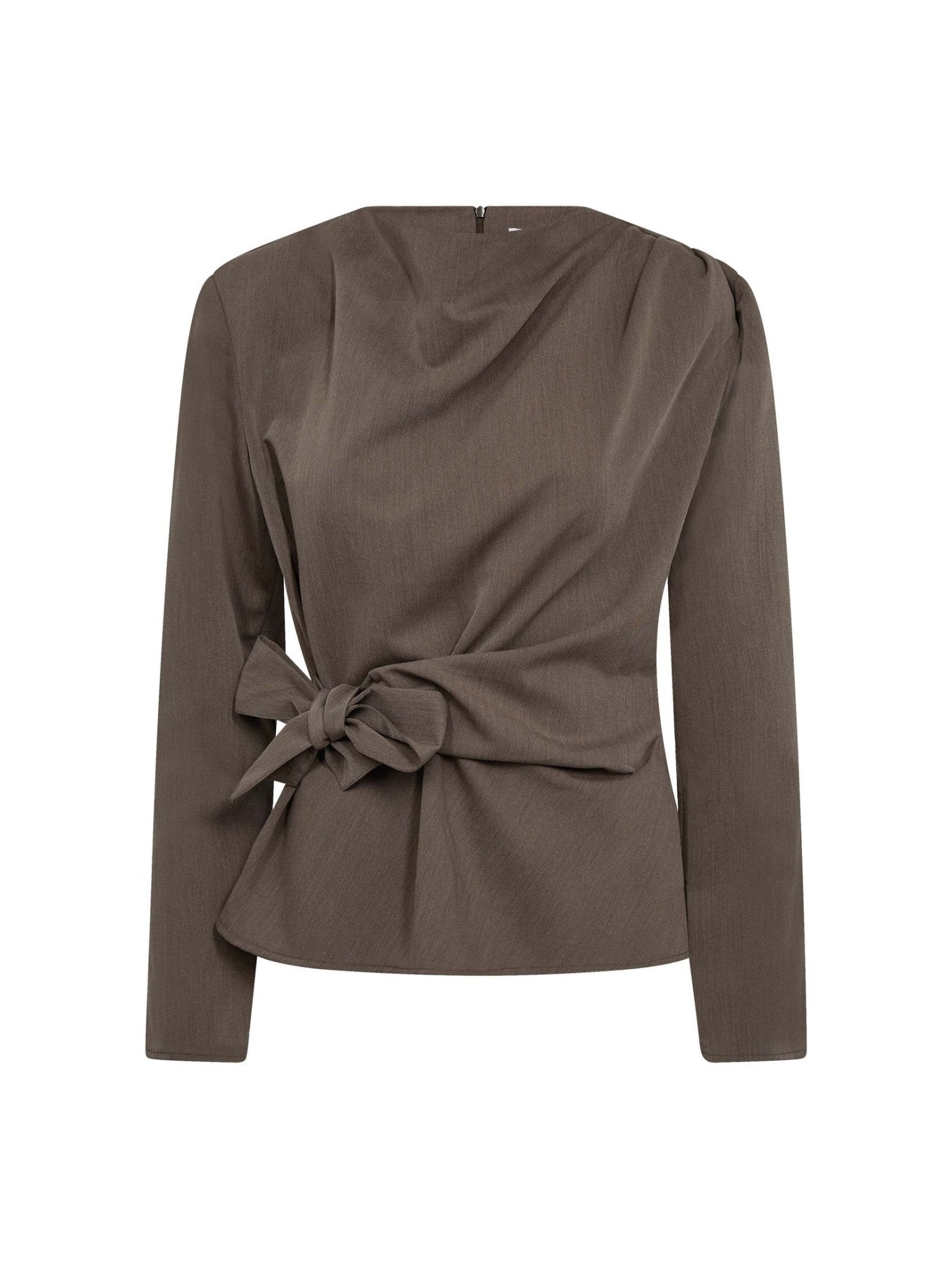 TengaCC Pleat Blouse - Walnut - Co'couture