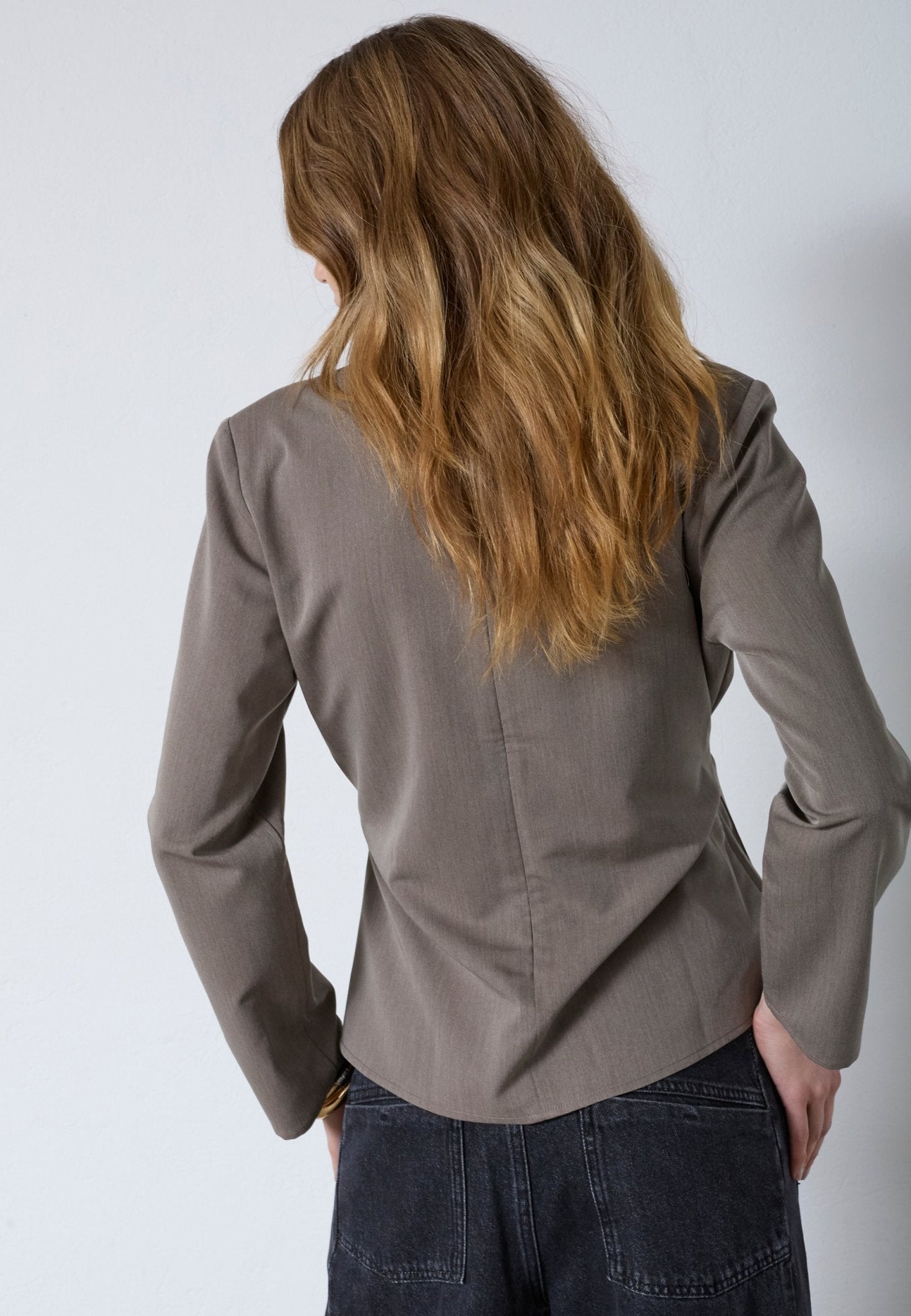 TengaCC Pleat Blouse - Walnut - Co'couture
