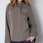 TengaCC Tie Blouse - Walnut - Co'couture