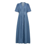 TillyCC Emb Pleat Dress - Denim blue - Co'couture