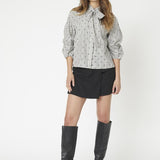 TrixieCC Dot Bow Shirt - Light Grey - Co'couture