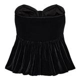 VessiCC Velour Balloon Corsage - Black - Co'couture