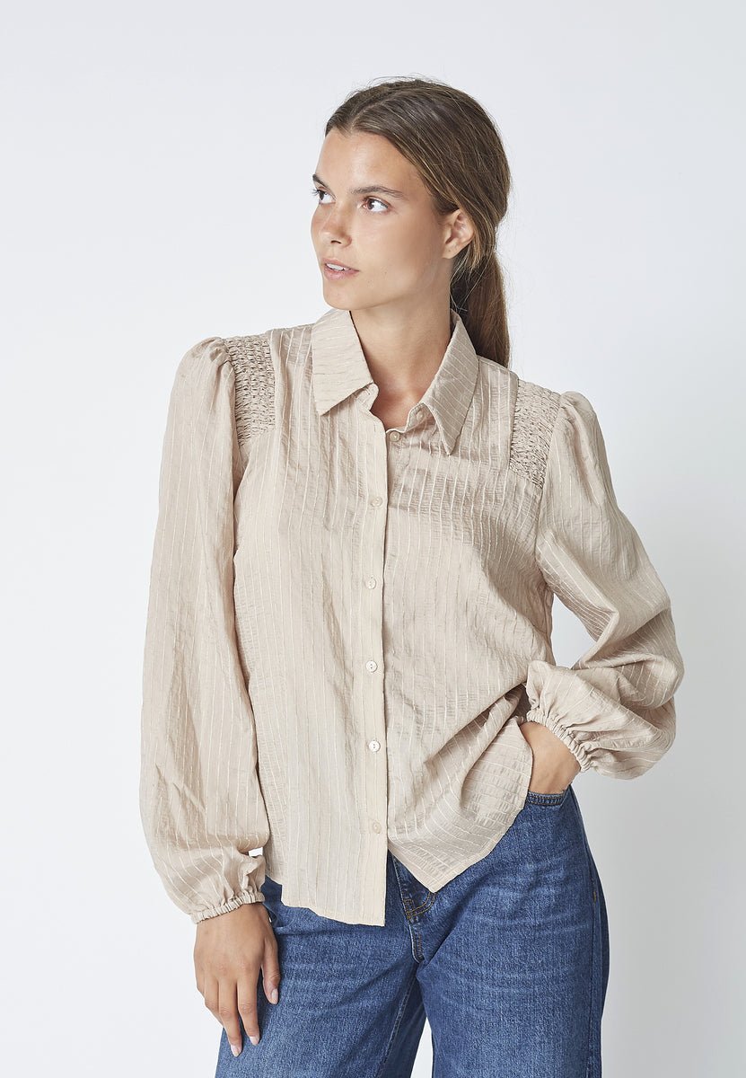 ViolaCC Smock Shirt - Taupe - Co'couture