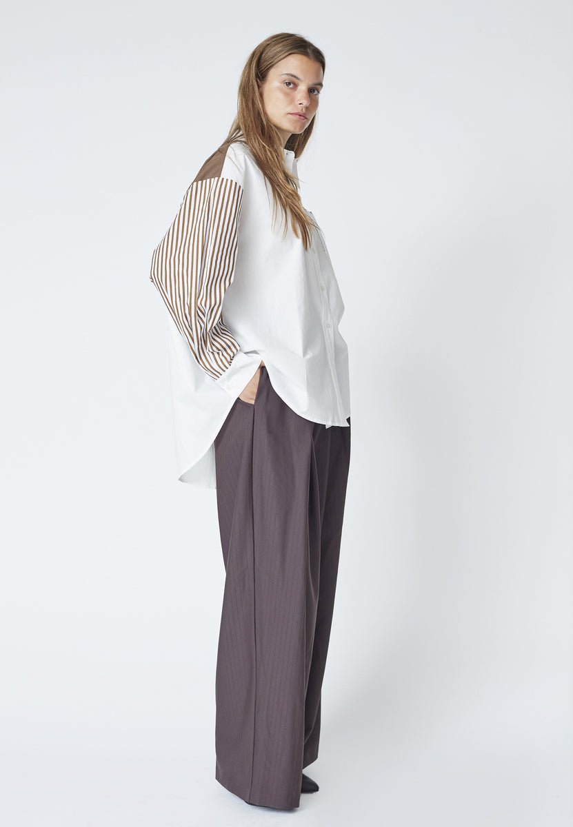 ZellaCC Pleat Pant - Dark Brown - Co'couture