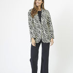 ZiggyCC Zebra Single Blazer - OffWhite - Black - Co'couture